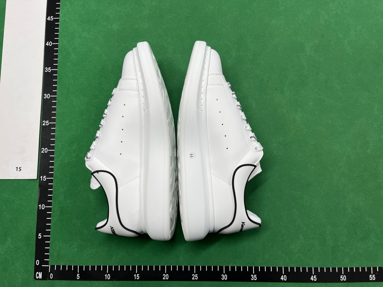 Alexander McQueen White and Gold Oversized Sneakers -1